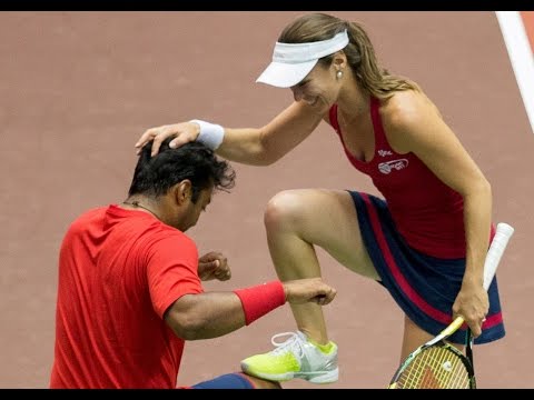 Leander Paes & Martina Hingis 7/14/14 Mixed Doubles Highlights