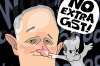 Malcolm Trunbull and Bill Shorten as casper the ghost scare campaign "No extra GST"