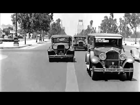 1930's Car Dashcam / Rumble Seat Cam - Classic American Cars / Beverly Hills Archive Footage