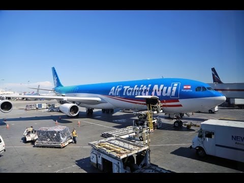 Air Tahiti Nui airlines flight from Los Angeles to Papeete