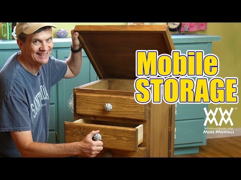 Need a Small Space Storage Solution? Make this Rolling Cabinet