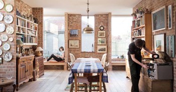 Honey Park is a 1930s terrace that has been completely reworked by Robert Bourke Architects using traditional clay bricks and lime mortar. Picture: Ste Murray