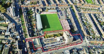 An aerial view of the Phibsboro site