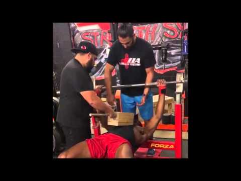 UFC light heavyweight Jon Jones bench pressing 345 pounds