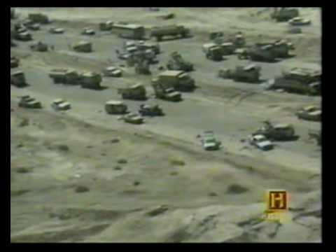 "Highway of Death" Iraqi Army Armed Retreat from Kuwait 1991