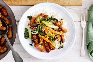 Japanese sticky pork rice bowl