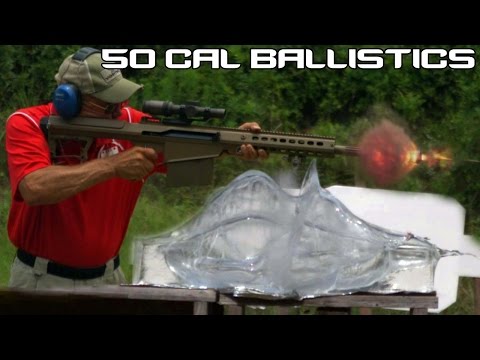 BARRETT .50 CAL vs. BALLISTICS GEL! 50 BMG ballistics testing in SUPER SlowMo (4K)