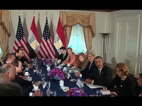 President Obama Meets with the President of Egypt