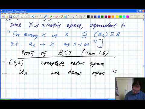 The Baire Category Theorem - Dr Joel Feinstein