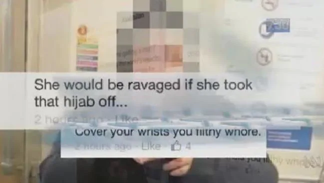 Traumatic ... the woman targeted in this post was left traumatised after discovering her picture online. Picture: ABC 7:30 program