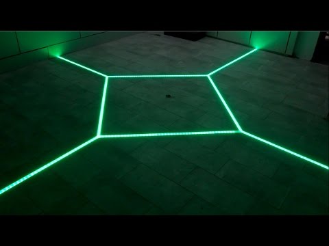 how to LED floor tiling system DIY make your floor interactive