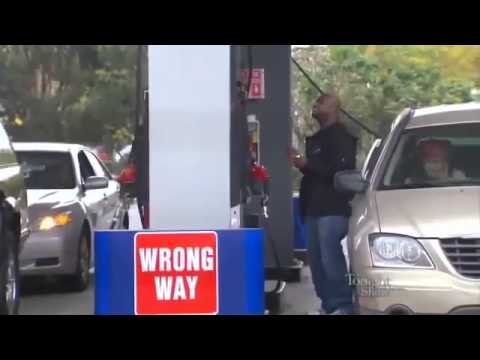 gas station prank -  Couple Perform Karaoke in TV Prank - The Tonight Show with Jay Leno