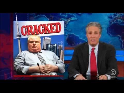 Jon Stewart's Crack Smoking Mayor Of Toronto Rob Ford segment   11 14 2013