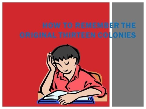 How to remember the original thirteen colonies