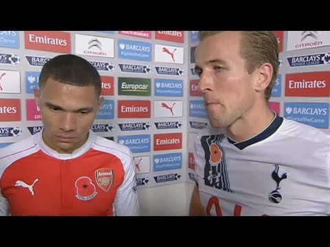 Arsenal vs Tottenham 1 : 1 - Harry Kane & Kieran Gibbs post-match interview