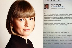 Human rights lawyer Charlotte Proudman was told "no more briefs for you" after shaming a senior solicitor over his LinkedIn comment about her "stunning" photograph.