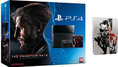 Console PlayStation 4 + Metal Gear Solid V : The Phantom Pain + Steelbook exclusif Amazon