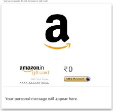 A For Amazon - E-mail Amazon.in Gift Card