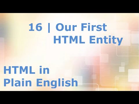 HTML5 Tutorial for Beginners | 16.   HTML Entities - Adding a Blank Space