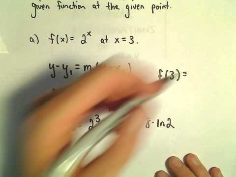 Finding a Linear Approximation (Linearization, Tangent Line Approx), Another Ex 1