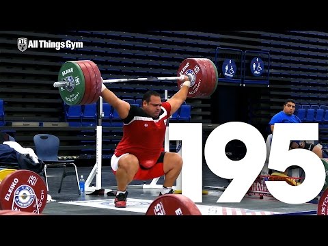 Mohammed Ehssan 195kg Snatch 2015 World Weightlifting Championships Training Hall