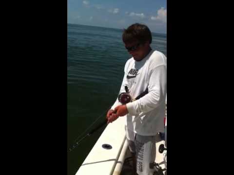 Lee Sandt and Ty Ginac in the Gulf of Mexico near Venice Louisiana