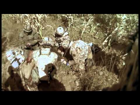 Danish soldier steps on mine - English subtitles