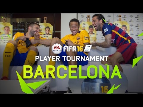 FIFA 16 - FC Barcelona Player Tournament - Neymar, Alves, Alba, Turan, Ter Stegen, Bravo