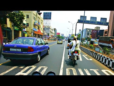 Driving Around Chennai City, India - 2014 HD