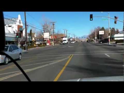 Driving through Bishop, California