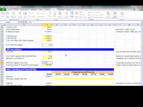 Financial Modeling Quick Lesson: Simple LBO Model (1 of 3)