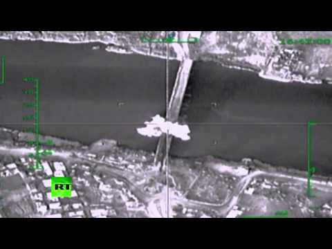 Russian planes bomb bridge over Euphrates, cut off ISIS supply lines