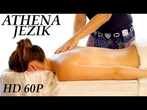 HD Back Massage Relaxation Techniques - ASMR Athena Jezik Full Body Series 1 of 7  60P