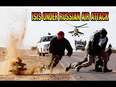 RUSSIAN HELICOPTERS AIRSTRIKE ATTACKING SYRIA. ISIS IN PANIC