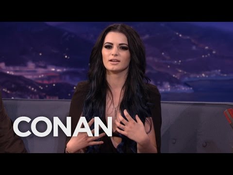 Paige Teaches Conan To Let Out A Primal Yell  - CONAN on TBS