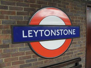 Leytonstone tube station platform. London