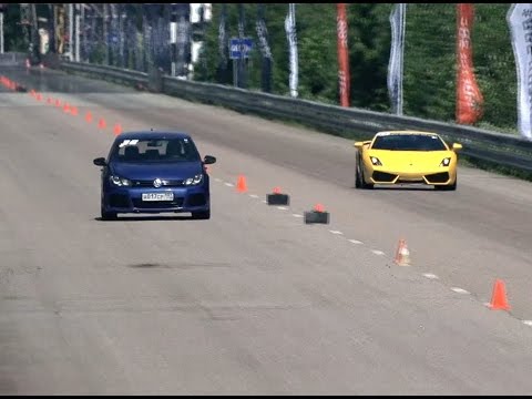 VW Golf R vs BMW M6 vs Lamborghini Gallardo LP560 vs Mercedes CLS 63 AMG