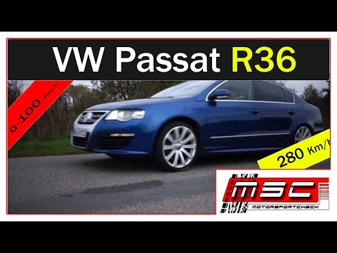 VW Passat R36 FSI DSG 0-100 Topspeed 280Km/h sound acceleration lauch control