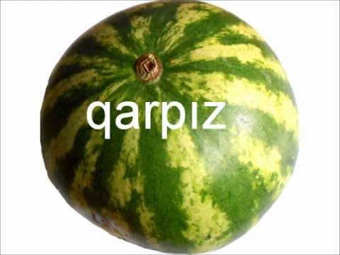 Learn Azerbaijani language vocabulary of fruits - apprendre la langue et le vocabulaire azéri