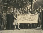 Aircraft workers demonstrate their support for London squatters, September 19