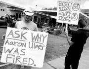 Picketers outside Ecology Action