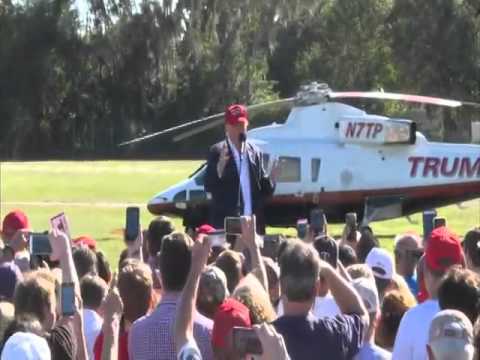 Donald Trump Talks outside Rally in Sarasota Florida 11/28/15