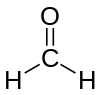 Skeletal fomula of formaldehyde with explicit hydrogens added