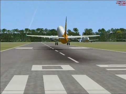 FSX Multiplayer Island Runway Landing Competition (Johnston Atoll)