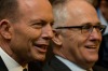 Former prime minister Tony Abbott and his successor Malcolm Turnbull.