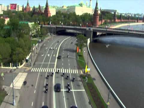 President Putin Police Escort to the Kremlin