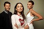 Models from left, Jason Dundas, Jessica Gomes and Montanna Cox, representing David Jones for the launch of their Spring/Summer parade.
5th August 2015
Photo: Wolter Peeters
The Sydney Morning Herald