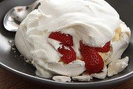 Pavlova from Merricote restaurant.