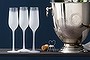 Frosted champagne flutes