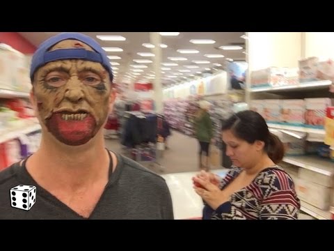 Zombie Situational Awareness Experiment - Do Shoppers Notice the Zombie Walking Around Store?